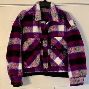 Blank NYC Purple Plaid Jacket